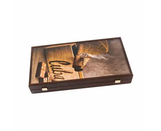 TXL1ROB Manopoulos Handmade Wooden Backgammon printed-Robusto Cigar 48x26cm, зображення 4