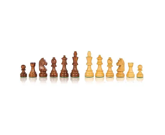 SKW4130K Manopoulos Wooden Chess set with Staunton Chessmen & Walnut Chessboard 27cm Inlaid on wooden box, зображення 3