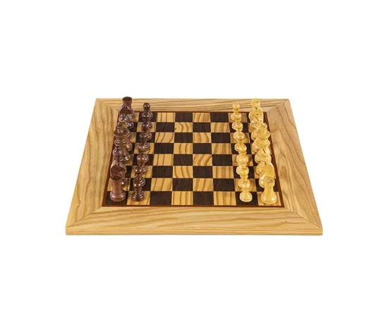 SW42B40H Wooden Chess set Olive Burl Chessboard 40cm with Staunton Chessmen, зображення 2