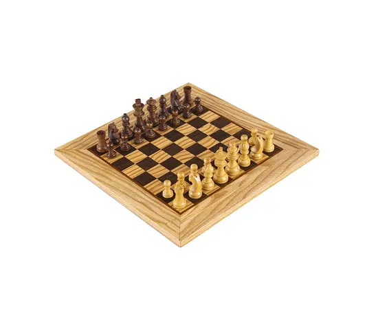 SW42B40H Wooden Chess set Olive Burl Chessboard 40cm with Staunton Chessmen, зображення 3