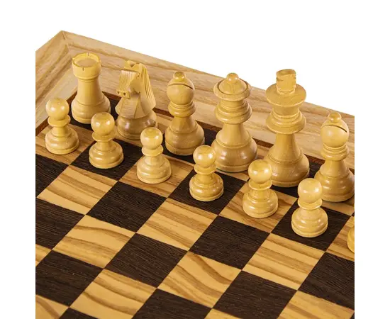 SW42B40H Wooden Chess set Olive Burl Chessboard 40cm with Staunton Chessmen, зображення 5