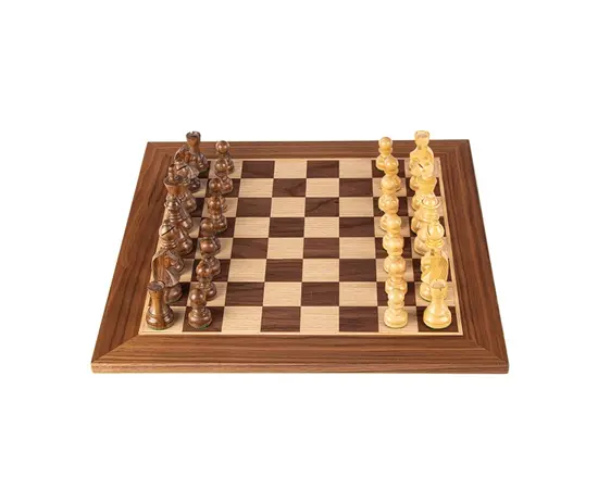 SW42B40K Manopoulos Wooden Chess set Walnut Chessboard 40cm with Staunton Chessmen, фото 3