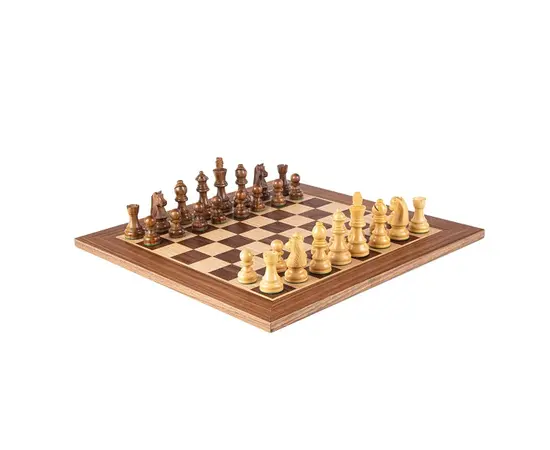 SW42B40K Manopoulos Wooden Chess set Walnut Chessboard 40cm with Staunton Chessmen, зображення 4