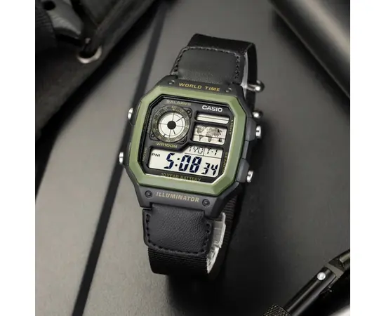 Чоловічий годинник Casio AE-1200WHB-1B, зображення 2