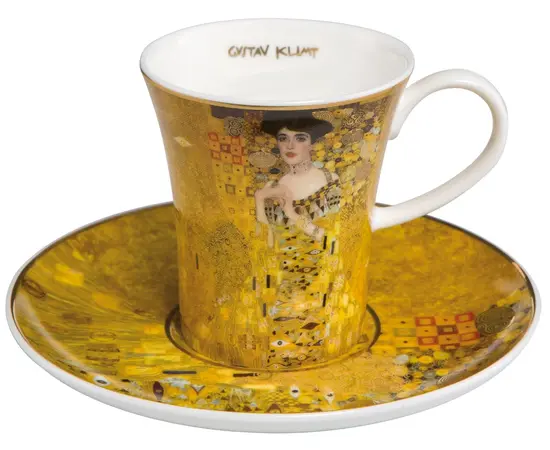 GOE-67011661 Adele Bloch-Bauer – Espresso Cup with Saucer 8 cm 0.10 l Artis Orbis Gustav Klimt Goebel, фото 