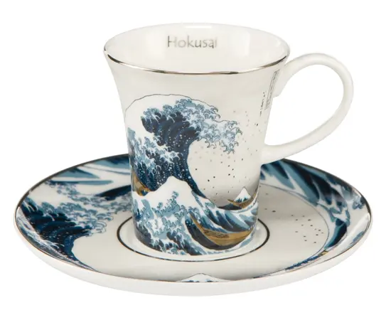 GOE-67011721 Great Wave – Espresso Cup with Saucer 8 cm 0.10 l Artis Orbis Hokusai, фото 