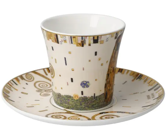 GOE-67014011 The Kiss - Coffee Cup with Saucer 8.5 cm Artis Orbis Gustav Klimt Goebel, фото 4