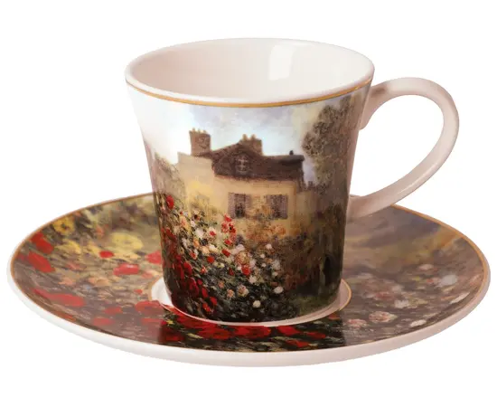 GOE-67014041 The Artist's House - Coffee Cup with Saucer 8.5 cm Artis Orbis Claude Monet Goebel, фото 
