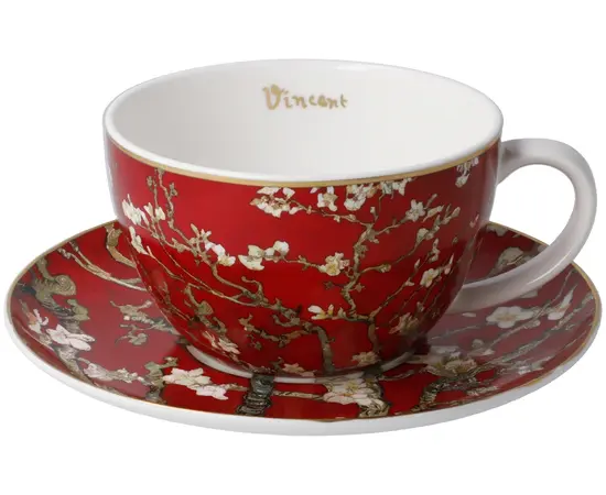 GOE-67061901 Tea-/cappuccino cup Vincent van Gogh - Almond tree red - Artis Orbis Goebel, фото 