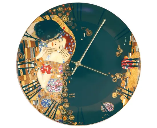 GOE-67069021 The Kiss - Artis Orbis Gustav Klimt Wall clock 31 cm Goebel, фото 