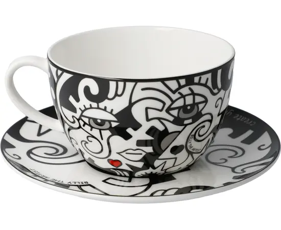 GOE-67080571 Two in One - Tea-/Cappuccino cup 19x8.5 Pop Art Billy the Artist Goebel, фото 3