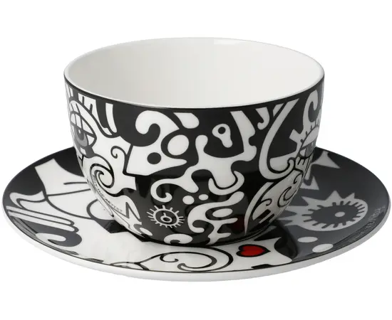 GOE-67080571 Two in One - Tea-/Cappuccino cup 19x8.5 Pop Art Billy the Artist Goebel, фото 4