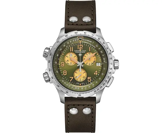 Мужские часы Hamilton Khaki Aviation X-Wind GMT Chrono Quartz H77932560, фото 