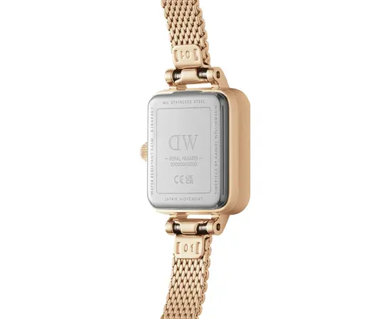 Жіночий годинник Daniel Wellington Quadro Mini Melrose Rose Gold Onyx DW00100647, зображення 3