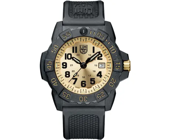 Чоловічий годинник Luminox Navy SEAL Gold Limited Edition XS.3505.GP.SET + ремешок, зображення 3