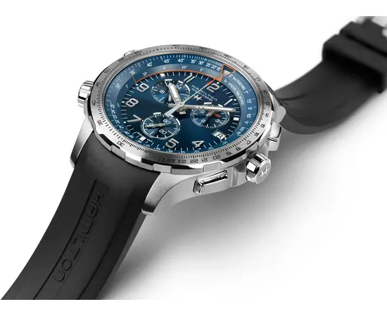 Чоловічий годинник Hamilton Khaki Aviation X-Wind GMT Chrono Quartz H77922341, зображення 3