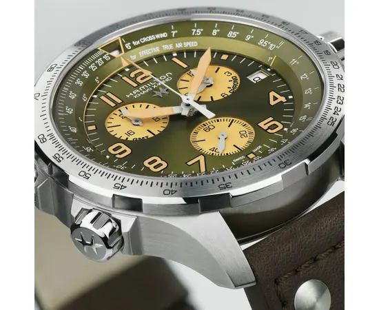 Мужские часы Hamilton Khaki Aviation X-Wind GMT Chrono Quartz H77932560, фото 3