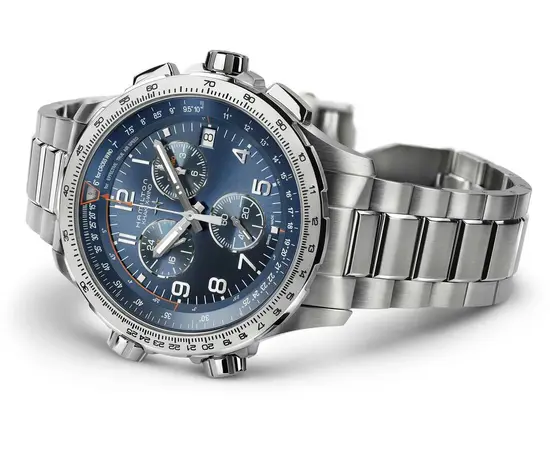 Чоловічий годинник Hamilton Khaki Aviation X-Wind GMT Chrono Quartz H77922141, зображення 3