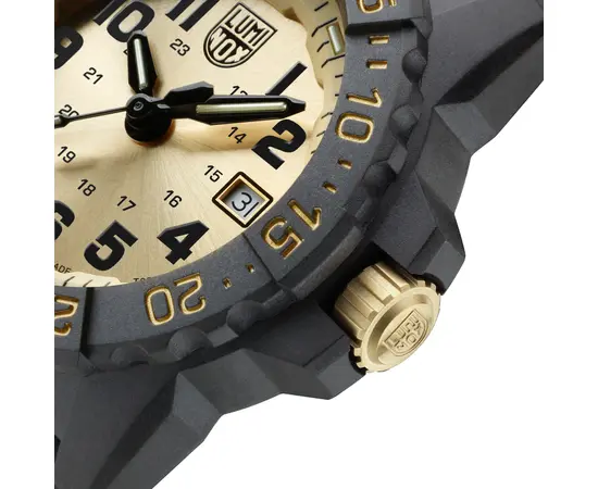 Чоловічий годинник Luminox Navy SEAL Gold Limited Edition XS.3505.GP.SET + ремешок, зображення 4