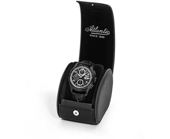 Мужские часы Atlantic Worldmaster Prestige Valjoux Chronograph 55853.46.65 + дорожный футляр, фото 4