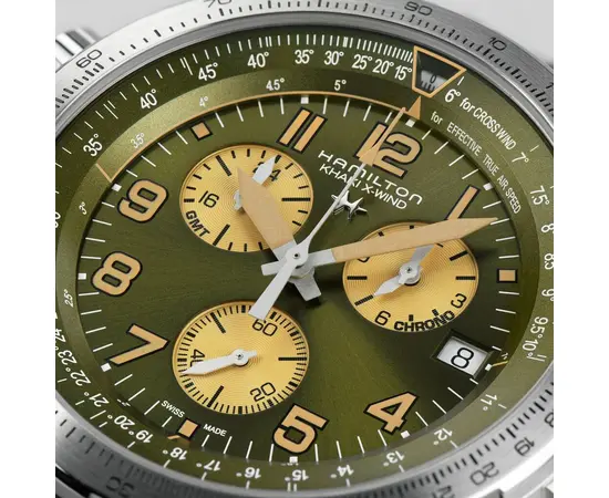 Мужские часы Hamilton Khaki Aviation X-Wind GMT Chrono Quartz H77932560, фото 4
