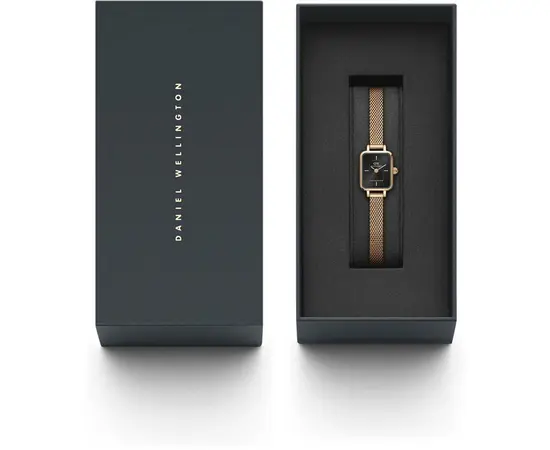 Женские часы Daniel Wellington Quadro Mini Melrose Rose Gold Onyx DW00100647, фото 5