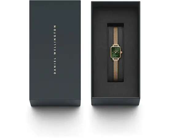 Жіночий годинник Daniel Wellington Quadro Mini Melrose Rose Gold Emerald DW00100648, зображення 5
