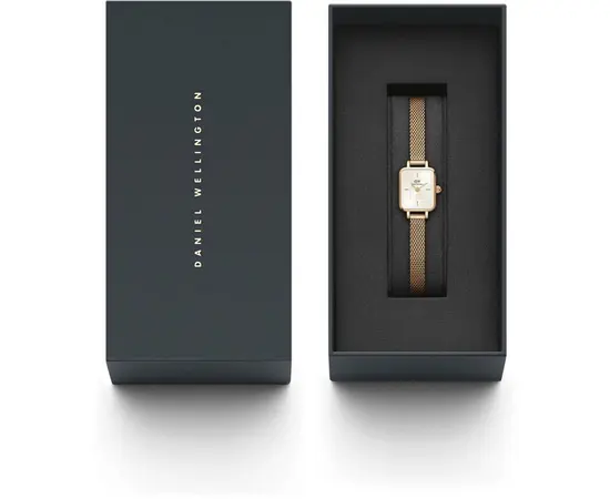 Женские часы Daniel Wellington Quadro Mini Melrose Rose Gold Champagne DW00100651, фото 5