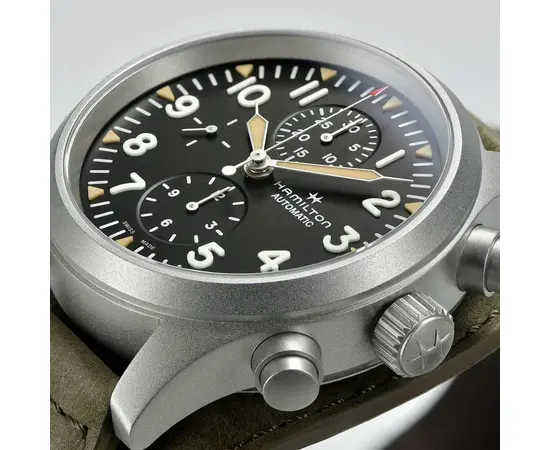 Чоловічий годинник Hamilton Khaki Field Auto Chrono H71706830, зображення 6