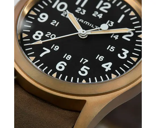 Чоловічий годинник Hamilton Khaki Field Mechanical Bronze H69459530, зображення 5