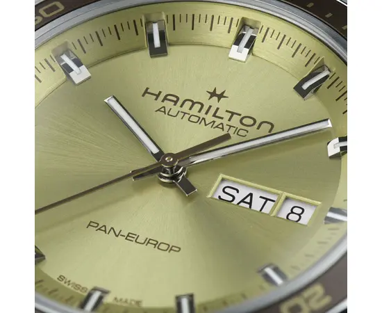 Мужские часы Hamilton American Classic Pan Europ Day Date Auto H35445860 + ремешок, фото 6