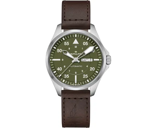 Чоловічий годинник Hamilton Khaki Aviation Pilot Day Date Auto H64635560, зображення 