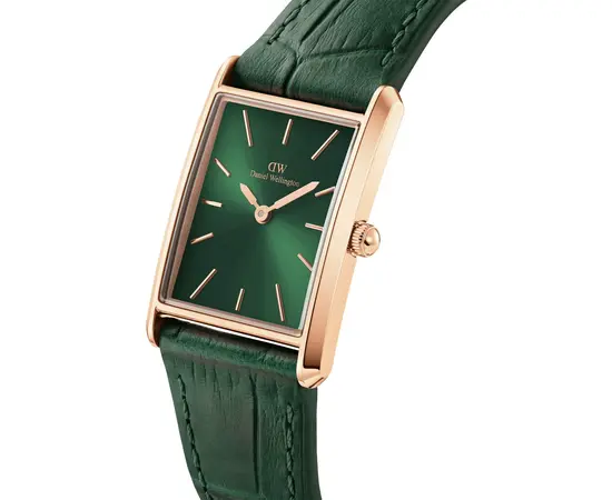 Часы Daniel Wellington Bound Crocodile Emerald Sunray Rose Gold DW00100694, фото 2