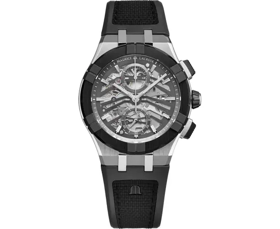 Чоловічий Годинник Maurice Lacroix AIKONIC Automatic Chronograph Skeleton AC8018-SSL20-030-2, зображення 4