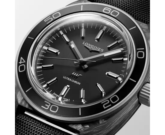 Чоловічий Годинник Longines Ultra-Chron Carbon L2.839.4.52.2, зображення 2