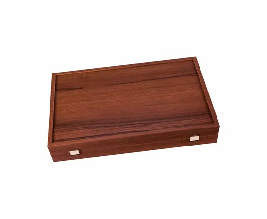 BXL1KK Manopoulos Handmade wooden Backgammon-Wenge with side racks - Large, зображення 2