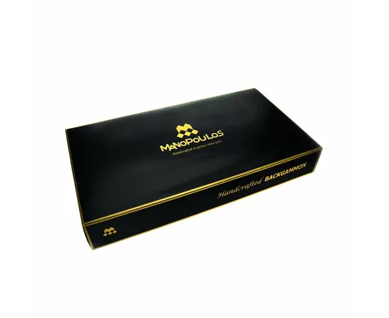 BXL1KK Manopoulos Handmade wooden Backgammon-Wenge with side racks - Large, зображення 4