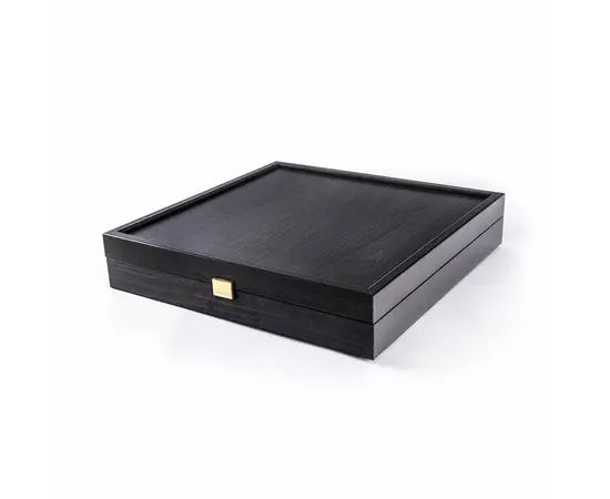 S10BRO Manopoulos Archers chess set with gold-silver chessmen/Brown chessboard 44cm, фото 6