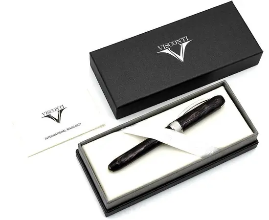 48255A10FP Rembrandt White Marble Steel FP Перьевая Ручка Visconti, фото 2