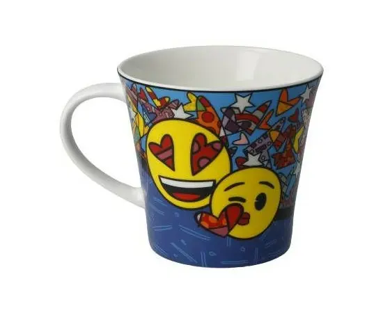 GOE-66460071 I Love You - Coffee/Tea Cup 0.35 l Pop Artist Romero Britto Emojis, фото 3