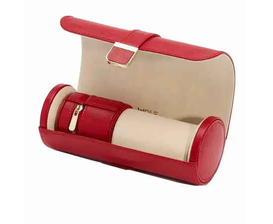 213972 Palermo Double Watch Roll With Jewelry Pouch - Red WOLF, зображення 2