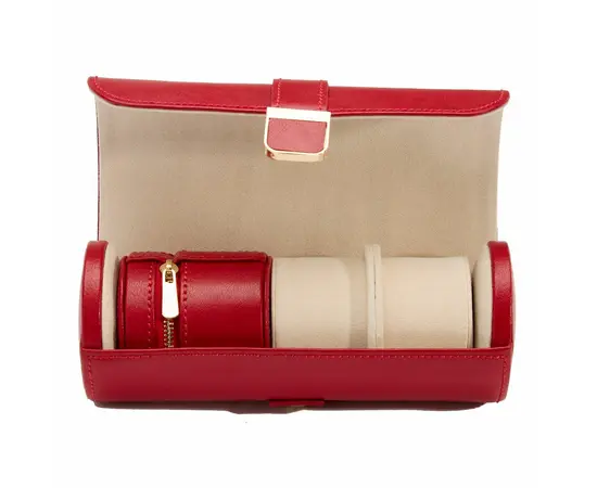213972 Palermo Double Watch Roll With Jewelry Pouch - Red WOLF, зображення 5