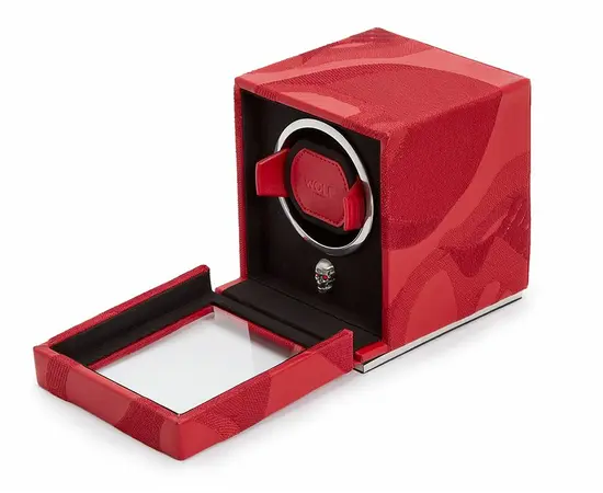 493172 Memento Mori Cub Watch Winder WOLF with Cover Red, зображення 2