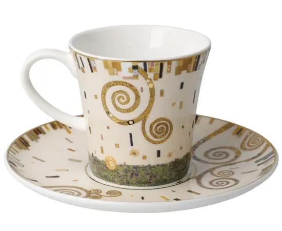 GOE-67014011 The Kiss - Coffee Cup with Saucer 8.5 cm Artis Orbis Gustav Klimt Goebel, фото 3