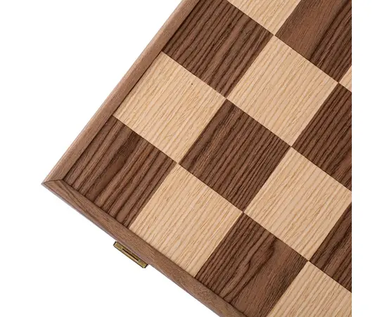 SKW43B50K Manopoulos Wooden Chess set with Staunton Chessmen & Walnut Chessboard 43cm Inlaid on wooden box, зображення 4