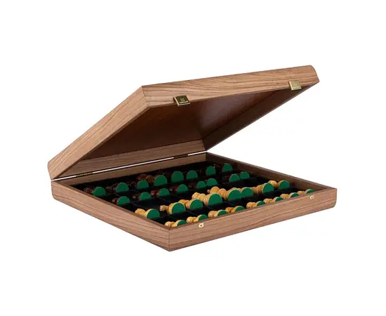 SKW43B50K Manopoulos Wooden Chess set with Staunton Chessmen & Walnut Chessboard 43cm Inlaid on wooden box, зображення 6