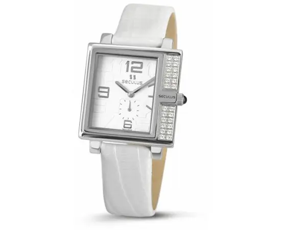 Жіночий годинник Seculus 1670.2.1064-white,-ss-cz,-white-leather, зображення 