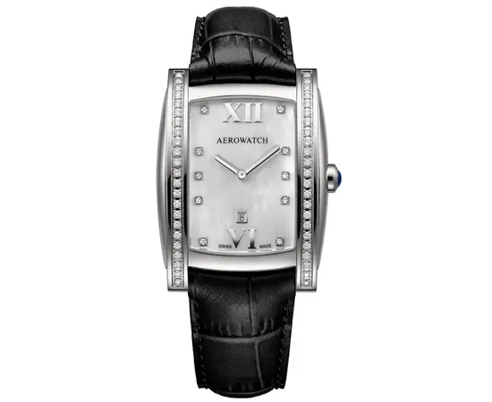 Жіночий годинник Aerowatch 03952AA01DIA-black-leather-strap, зображення 