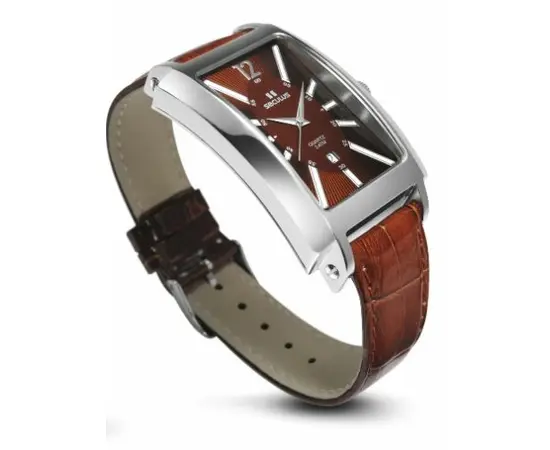 Мужские часы Seculus 4476.1.505 ss case, brown dial, brown leather, фото 