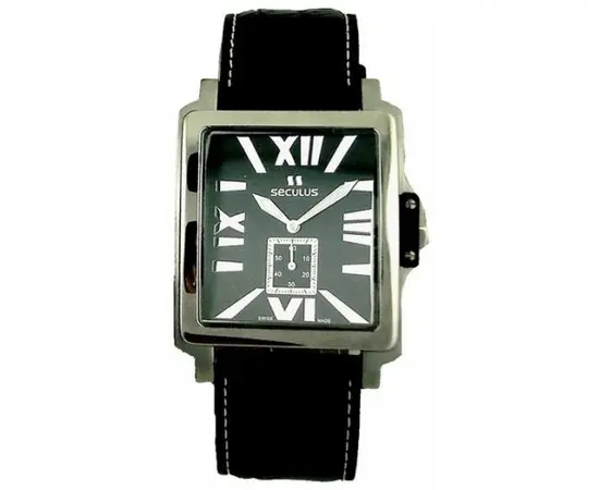 Мужские часы Seculus 4492.1.1069 black-n, ss, black leather, фото 